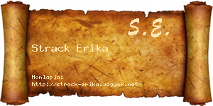 Strack Erika névjegykártya